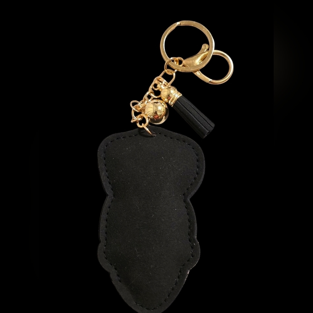 Stylish Rasta Rhinestone Woman Bag Charm Keychain - Picture 2 of 2